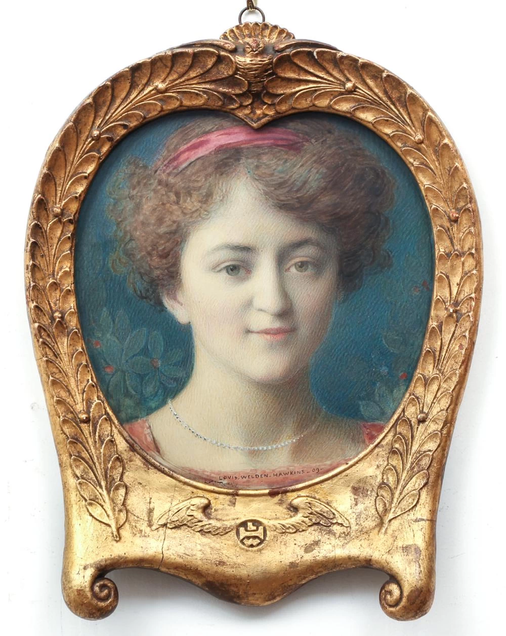 Ritratto di Jeanne Silvain circondata da alloro